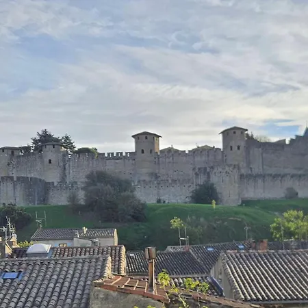 Vue Cite Medievale Castel View Carcassonne
