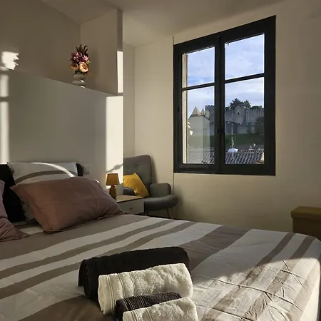 Vue Cite Medievale Castel View Konukevi Carcassonne