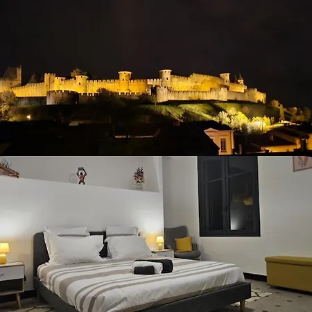 Gæstehus Vue Cite Medievale Castel View Carcassonne