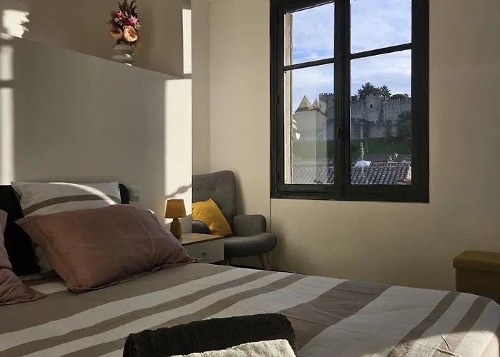Vue Cite Medievale Castel View Guest house Carcassonne